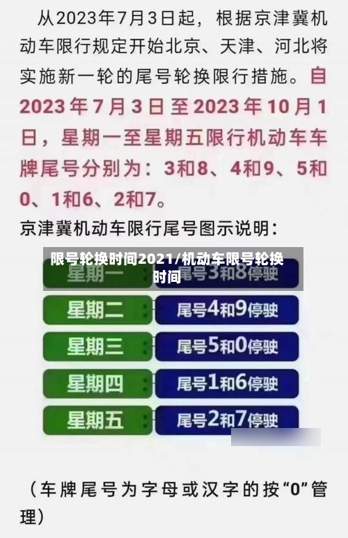 限号轮换时间2021/机动车限号轮换时间-第3张图片