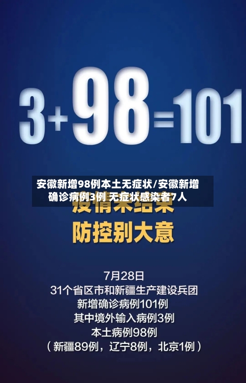 安徽新增98例本土无症状/安徽新增确诊病例3例 无症状感染者7人-第2张图片