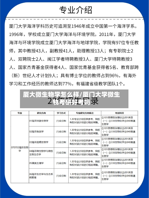 厦大微生物学怎么样/厦门大学微生物考研好考吗-第2张图片